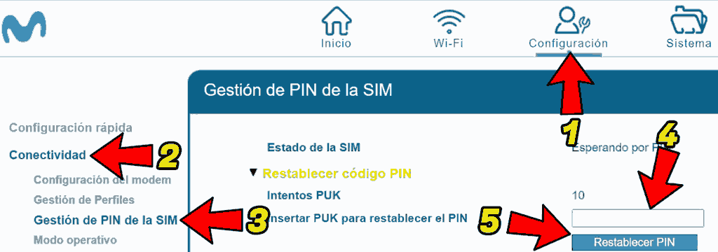 Gestión de PIN de la tarjeta SIM